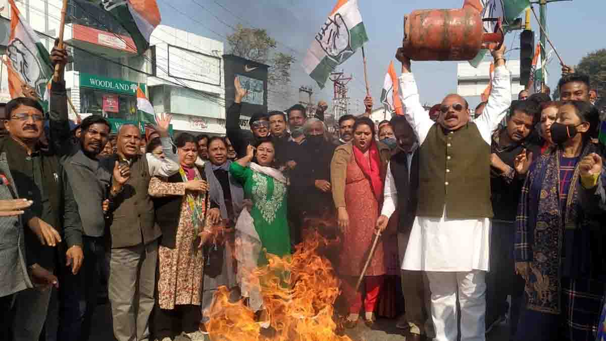 Cong holds state-wide protest on price rise