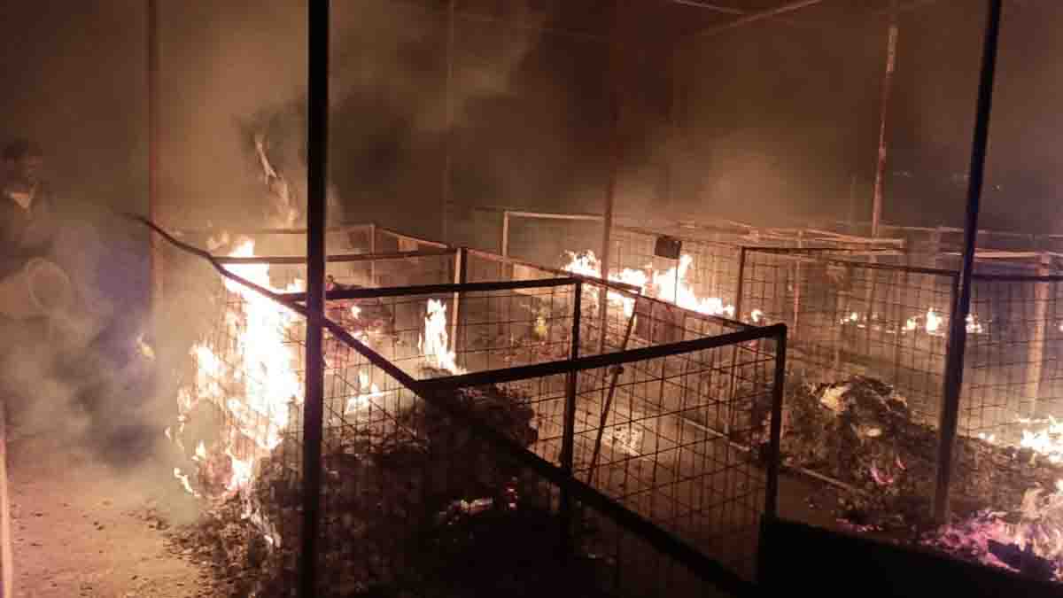 Lightning strikes Materials Recovery Facility plant in Nathuawala