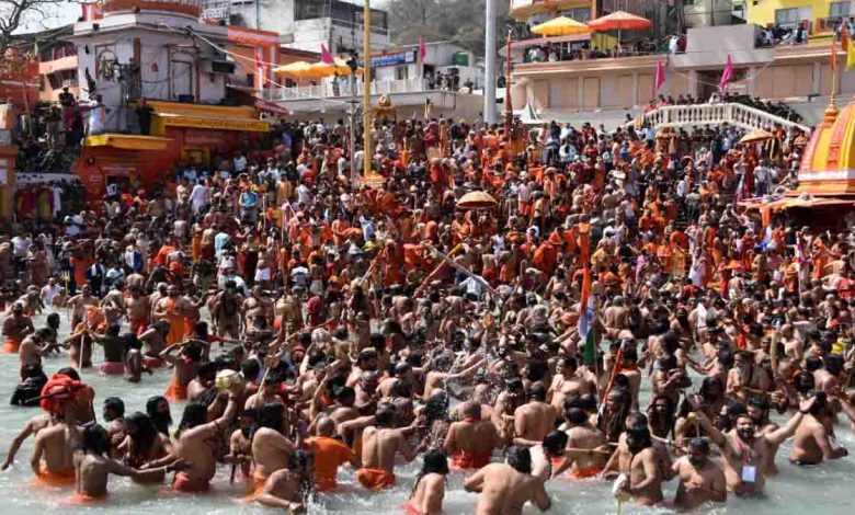 Lakhs attend first Shahi Snan of Kumbh Mela