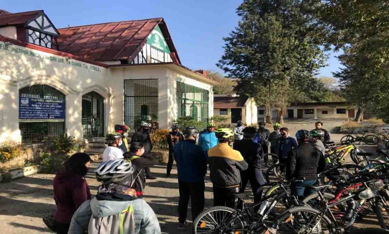Cyclists enjoy a day at the cantonment in Dehradun