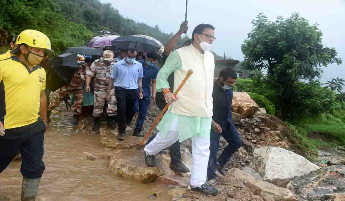 Dhami visits disaster affected villages in U’kashi