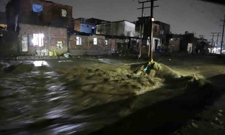 Rispana river in full flow following spells of heavy rain