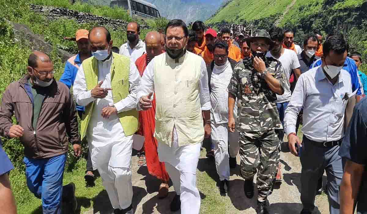 CM Dhami takes stock of disaster affected area