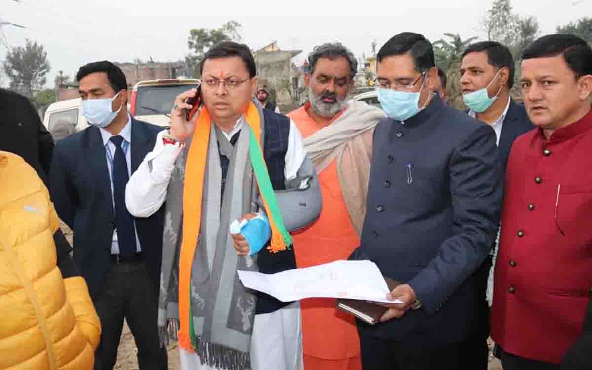 Dhami inspects construction works in Khatima
