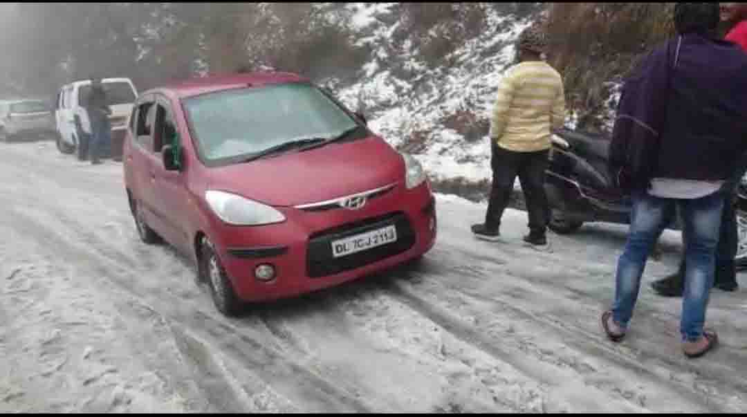Rain, snow creating traffic chaos in Nainital