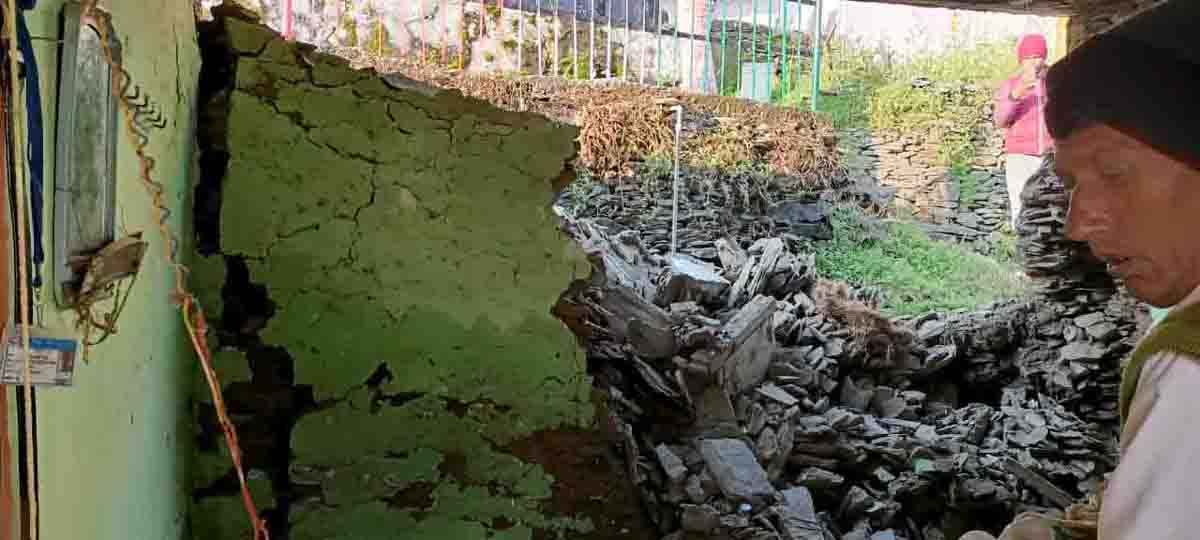 Tehri dam affected villagers seek speedy relocation after house partially collapses