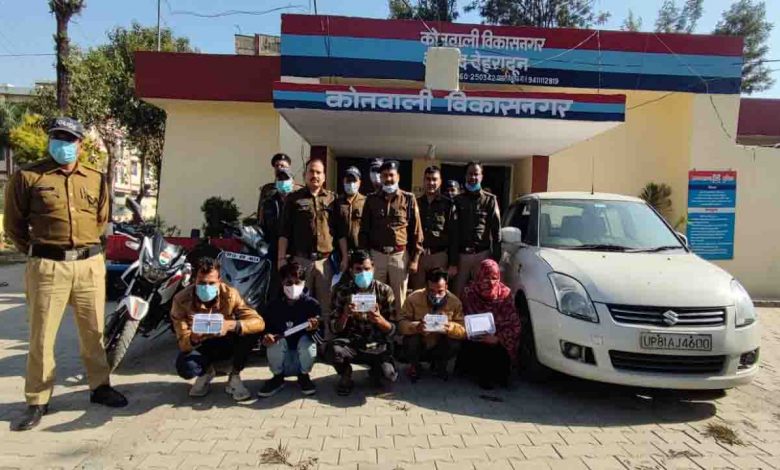 Five arrested for theft at showroom & godown