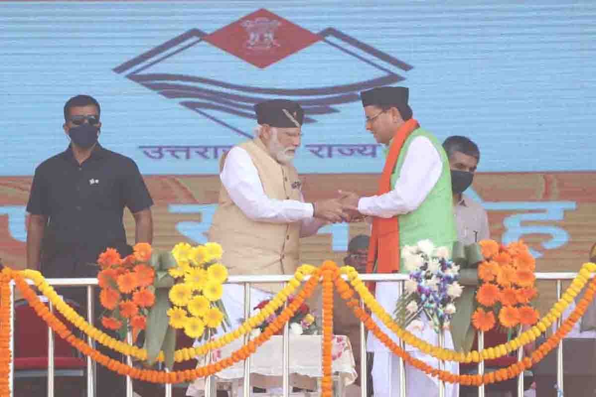 Modi, Yogi and Dhami elicit massive response from crowd