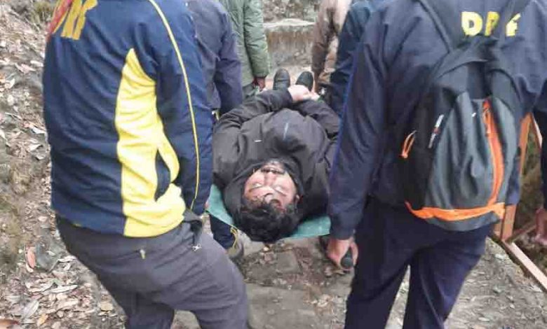 SDRF carries sick trekker back from Tungnath trek
