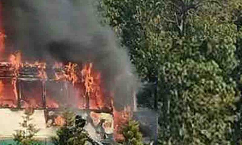 UP Roadways bus catches fire in Doon