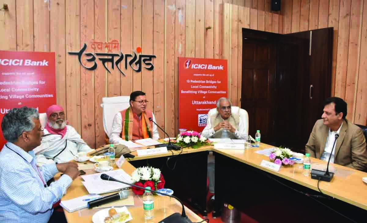 Dhami inaugurates 15 pedestrian bridges in six mountainous districts