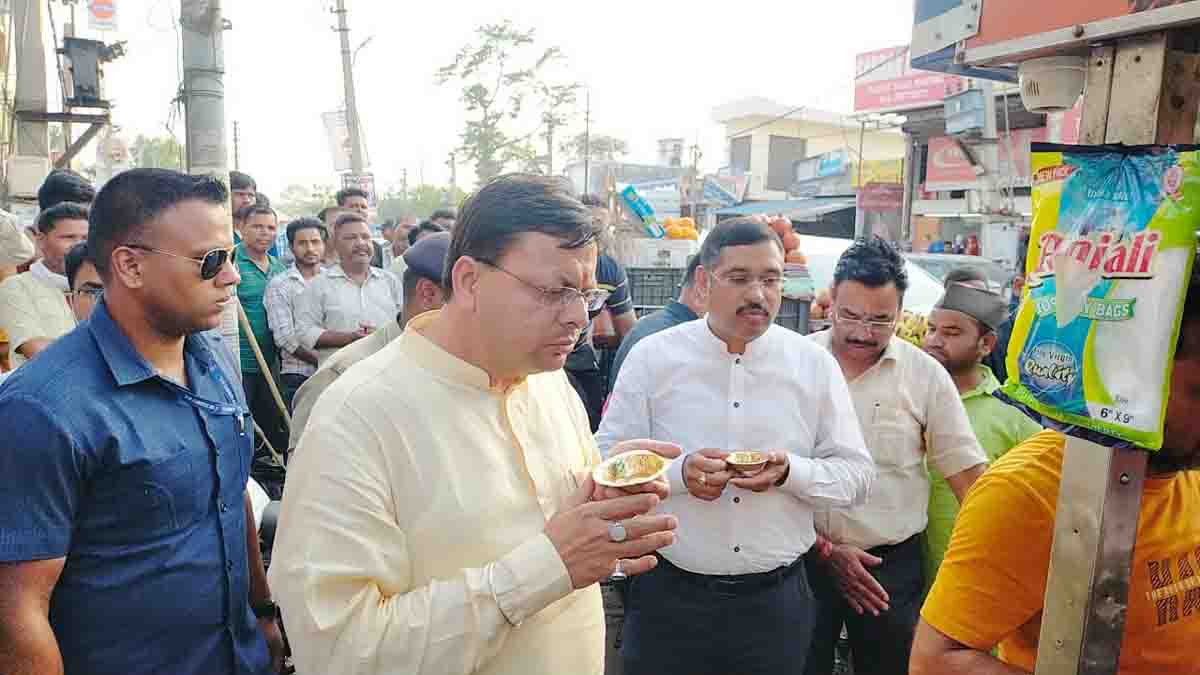 Dhami takes break to enjoy Pani Puri on roadside