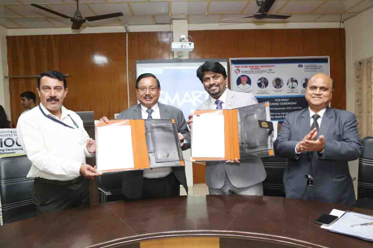 SGRR University signs MoU with ICSI