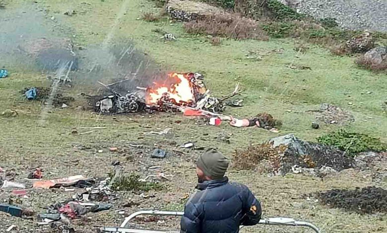 Seven killed in chopper crash near Kedarnath
