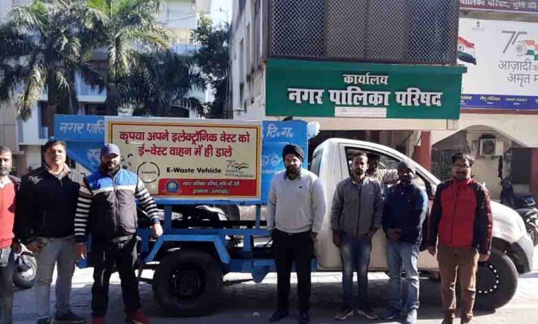 Muni Ki Reti municipality collects 180 kgs of e-waste in two weeks