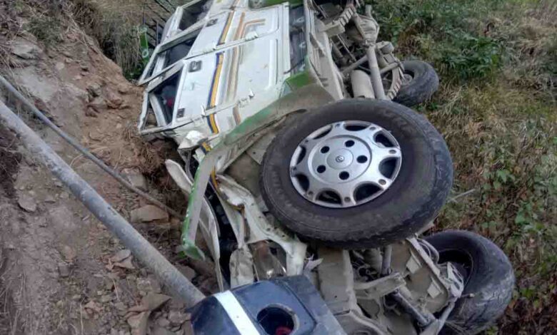 jeep falls down mountainside