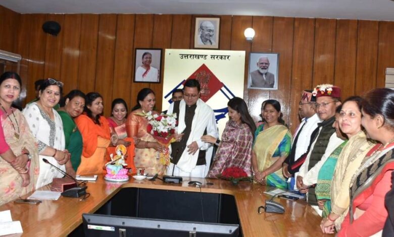 BJP Mahila Morcha thanks Dhami for various steps