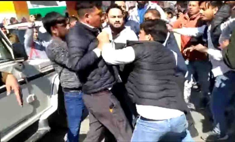 Congress protest marked by clash between NSUI factions