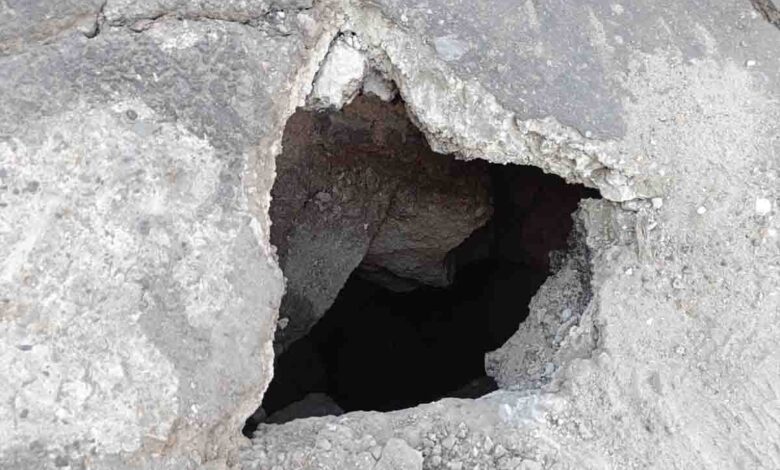 Cracks & hole on Badrinath highway cause anxiety among locals