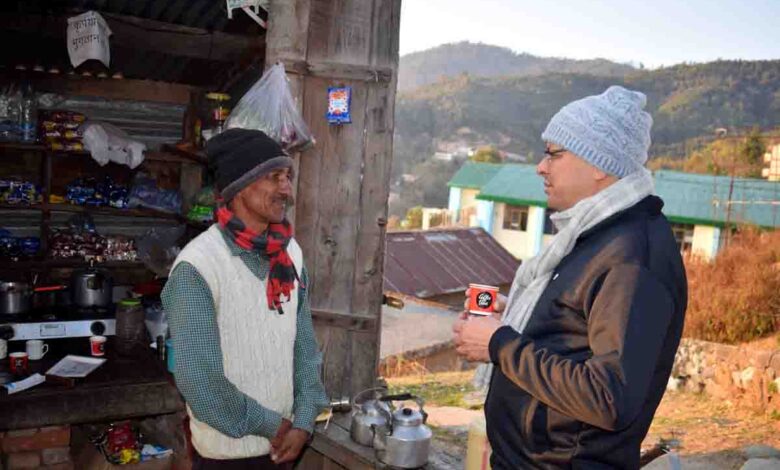 Dhami meets people during morning walk in Champawat
