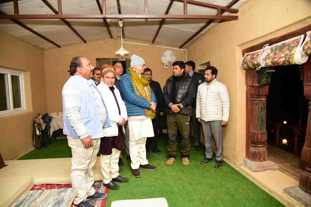 Dhami spends night in village home stay