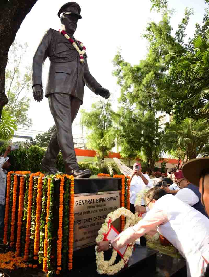 General Rawat’s statue & memorial inaugurated in Doon