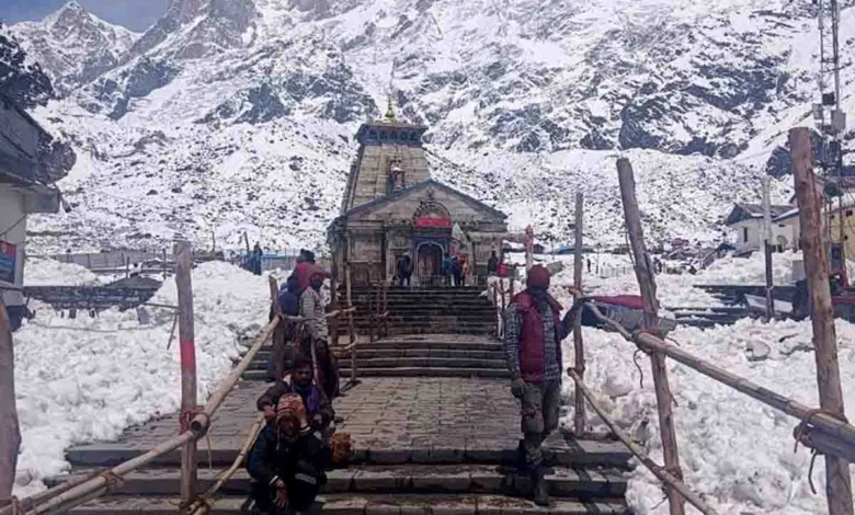 snowfall in Kedarnath