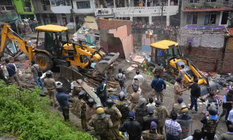 Authorities demolish enemy property Metropole in Nainital