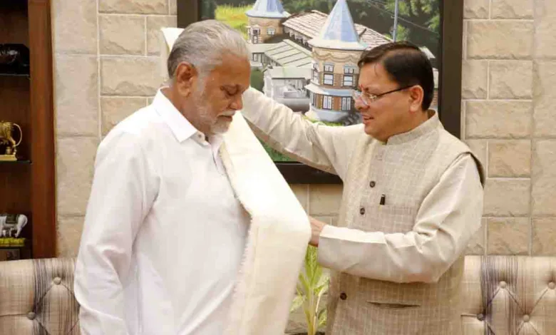 CM Dhami meets Union minister Rupala in New Delhi