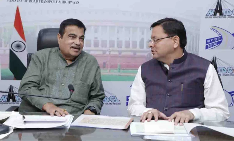 Dhami meets Gadkari, discusses road connectivity projects