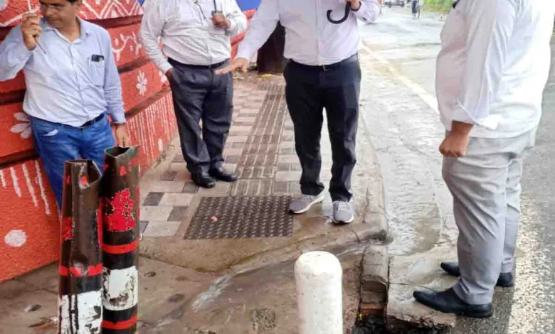 Divert water from drains to prevent waterlogging