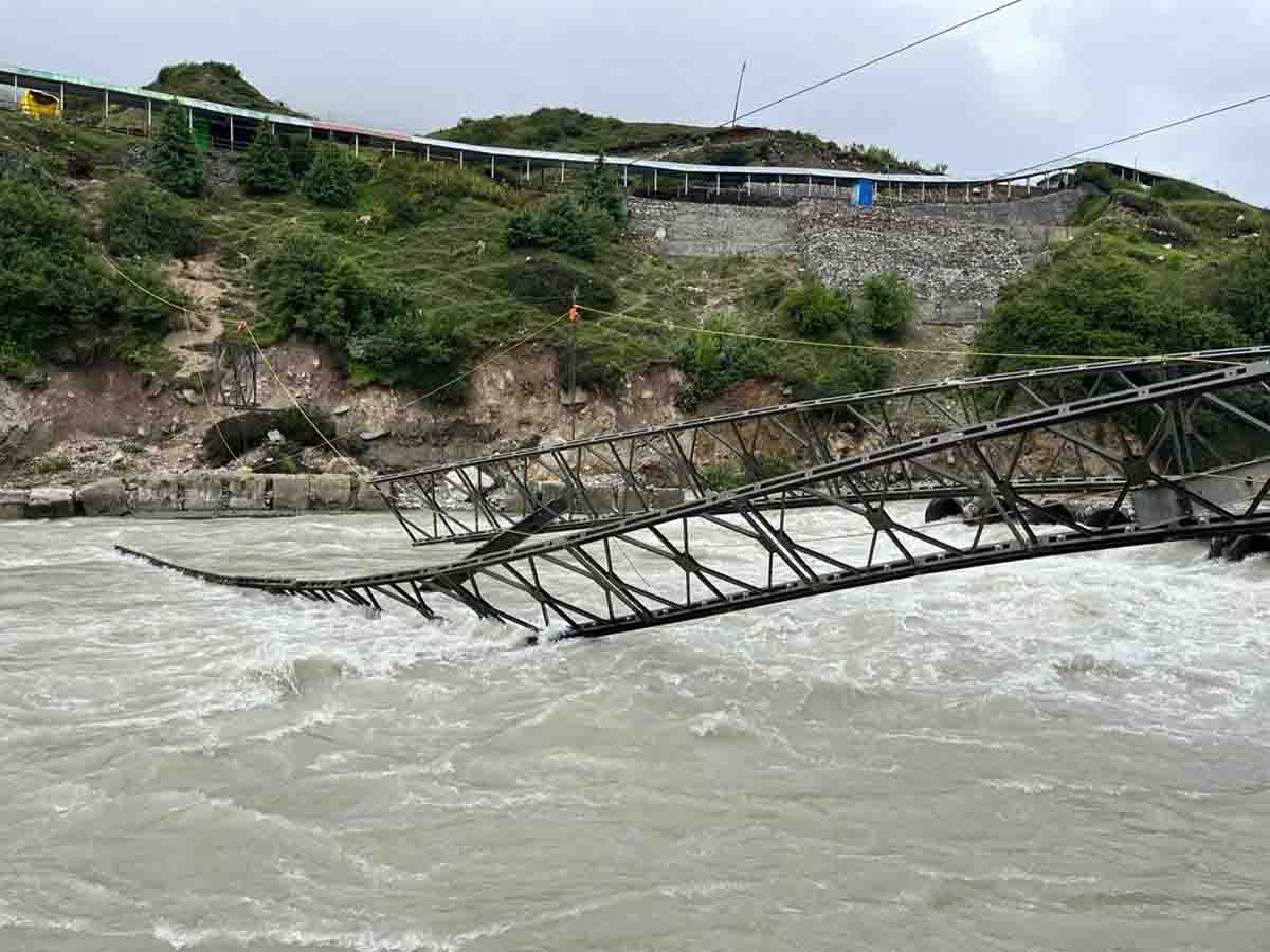 Under construction bridge collapses in Badrinath, labourer swept away