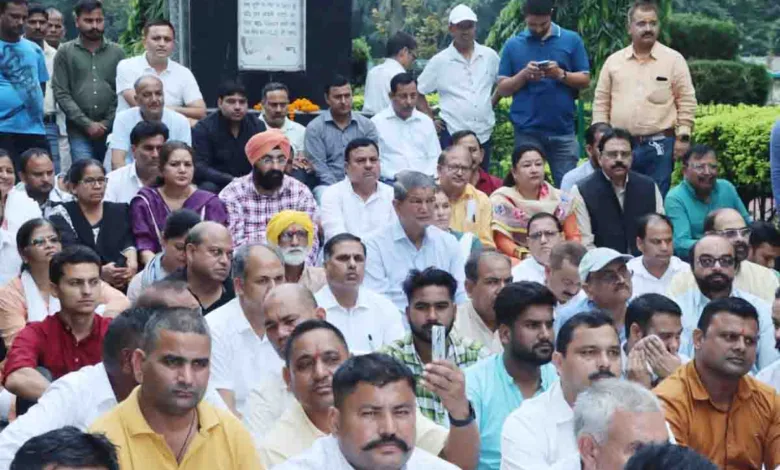 Former CM Harish Rawat stages protest fast in Doon