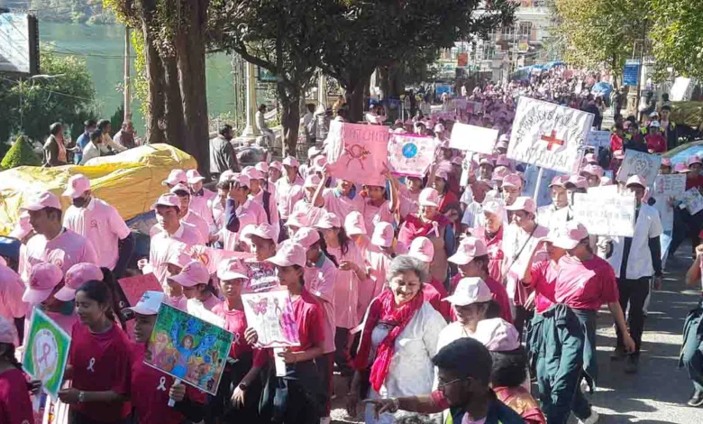 cancer awareness rally held in Nainital