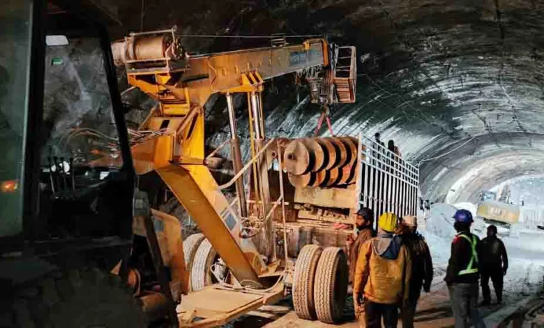 Work begins on building escape tunnel to rescue stranded workers