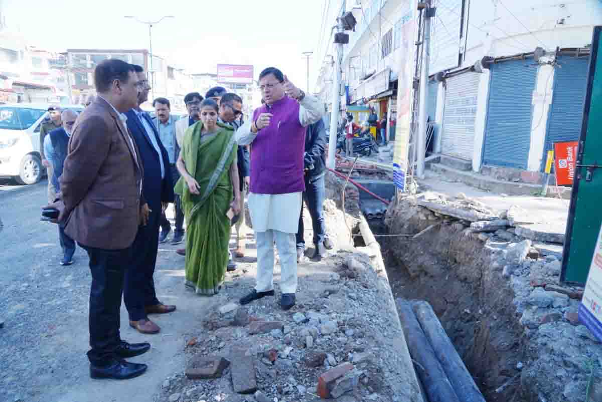 CM checks road construction & beautification works for Destination Uttarakhand
