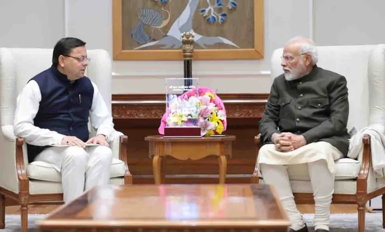 Dhami invites Modi to inaugurate Global Investors Summit-2023