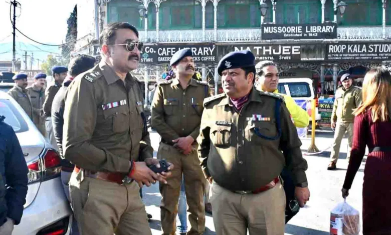 SSP inspects traffic and safety arrangements in Mussoorie