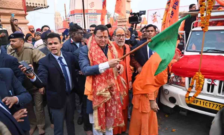 CM flags off Kalash Yatra to Ayodhya from Hardiwar
