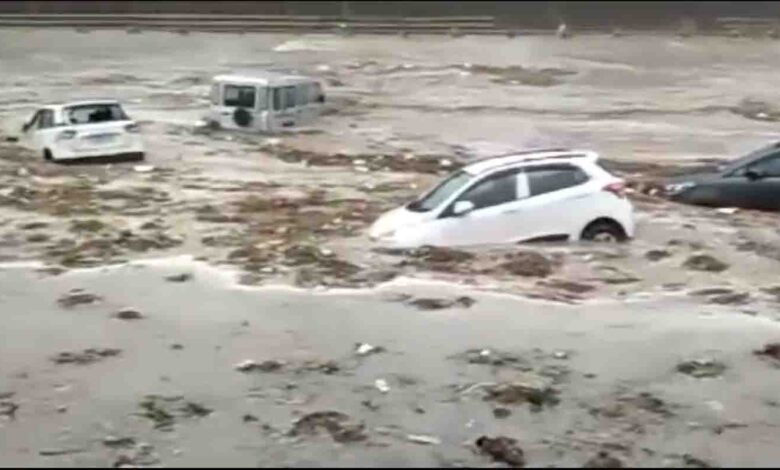 Cars end up in Ganga after rainy spell in Haridwar