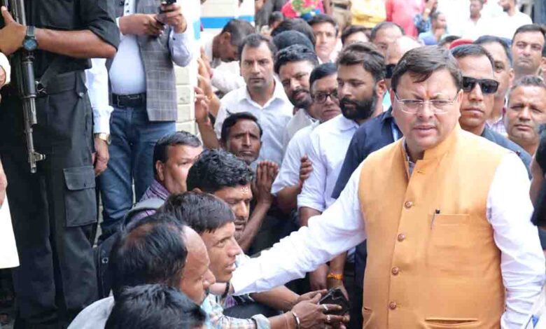 CM Dhami visits disaster affected Tingarh village in Tehri