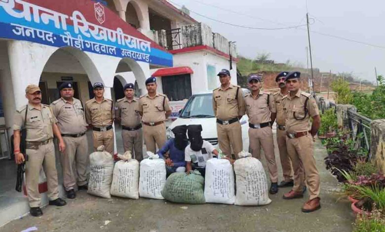 Police arrest two men with 102 kilogrammes of ganja