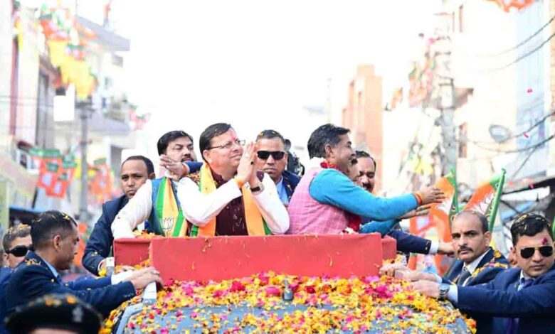 CM Dhami undertakes an intensive campaign trail for ULB polls