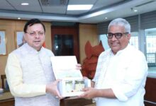 Dhami meets Yadav, requests forest land transfer approval for power projects 