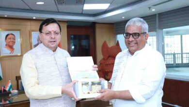 Dhami meets Yadav, requests forest land transfer approval for power projects 