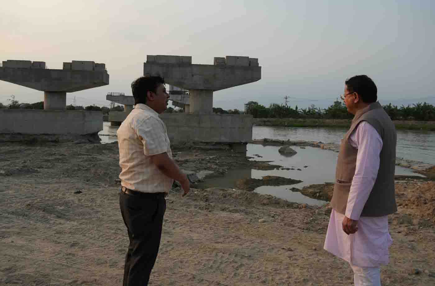CM inspects road being built to Nepal border