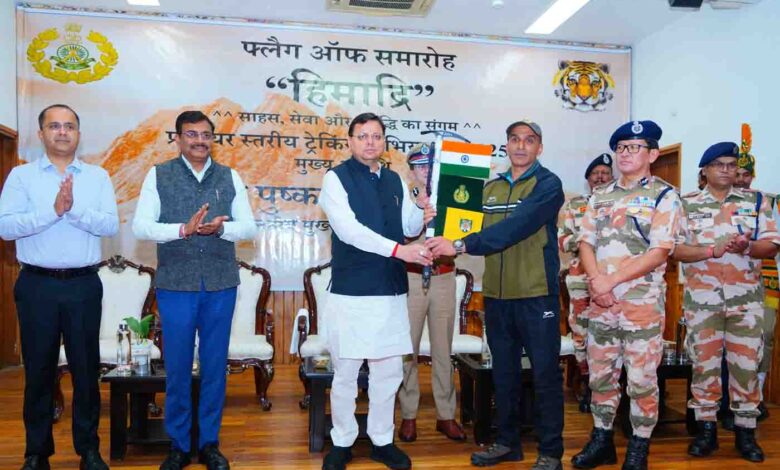 CM Dhami flags off ITBP Himadri trekking expedition- 2025