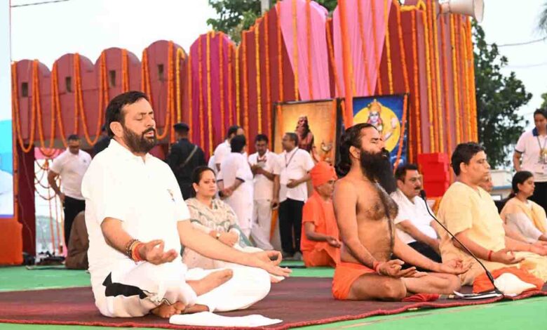 Swami Ramdev celebrates Yoga day in Kurukshetra