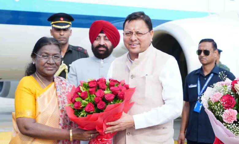 President Murmu arrives in Dehradun for three-day visit